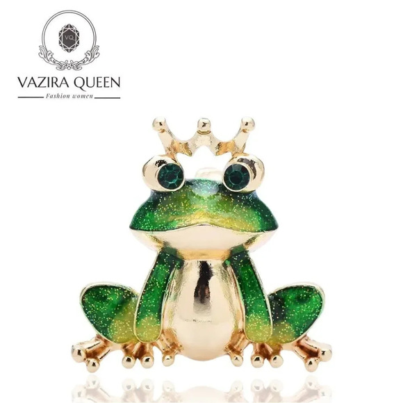 VQ Frog Brooch - Picture 1 of 6